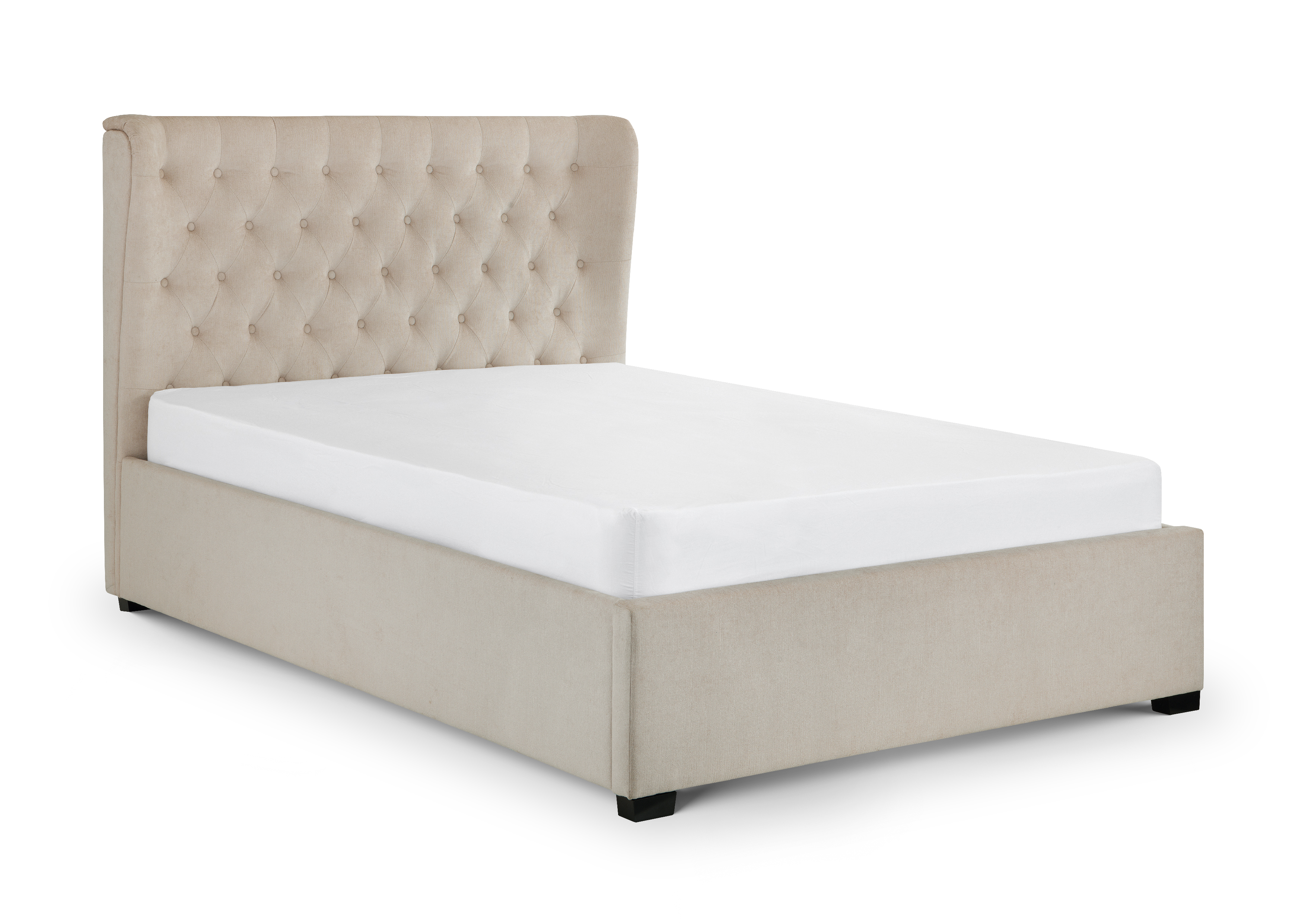 Geneva Winged Headboard Bed 135cm Plain Quality Bed Warehouse