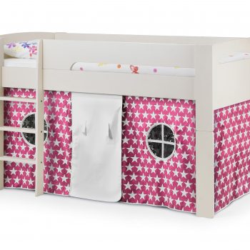 Pluto Cabin Children's Bed With Pink Star Tent